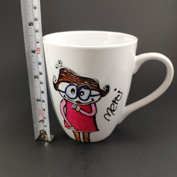 Ceramic Coffee Mug Hand Painted Signed - Picture 7 of 8